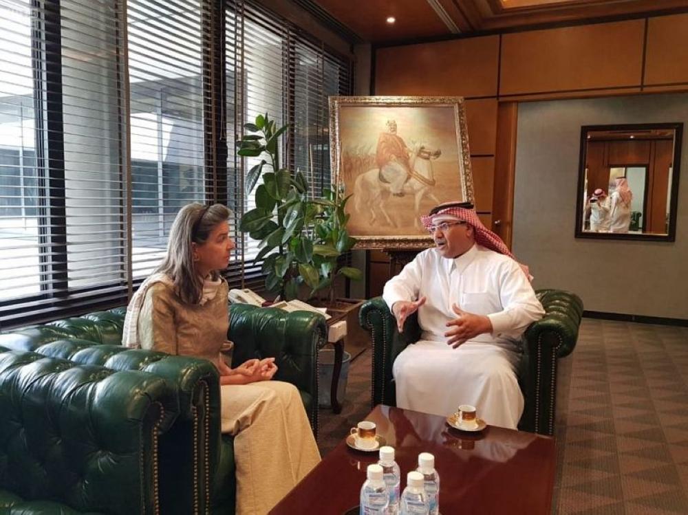 Mayor of Riyadh Region Engineer Tariq bin Abdulaziz Al-Faris received in Riyadh today (Tuesday) the Ambassador of the Kingdom of Belgium to the Kingdom of Saudi Arabia Dominique Mineur.