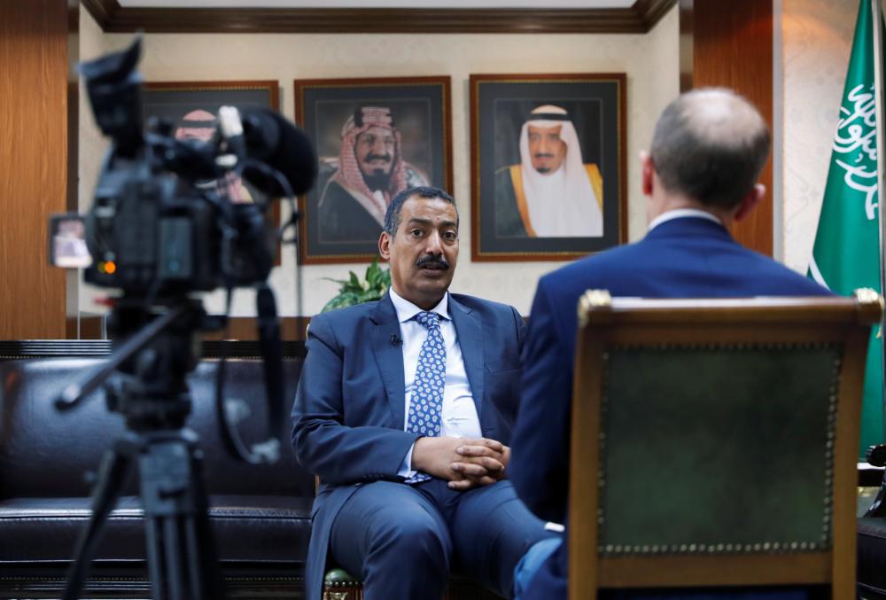 القنصل العام السعودي في اسطنبول محمد العتيبي متحدثاً إلى «رويترز». (رويترز)