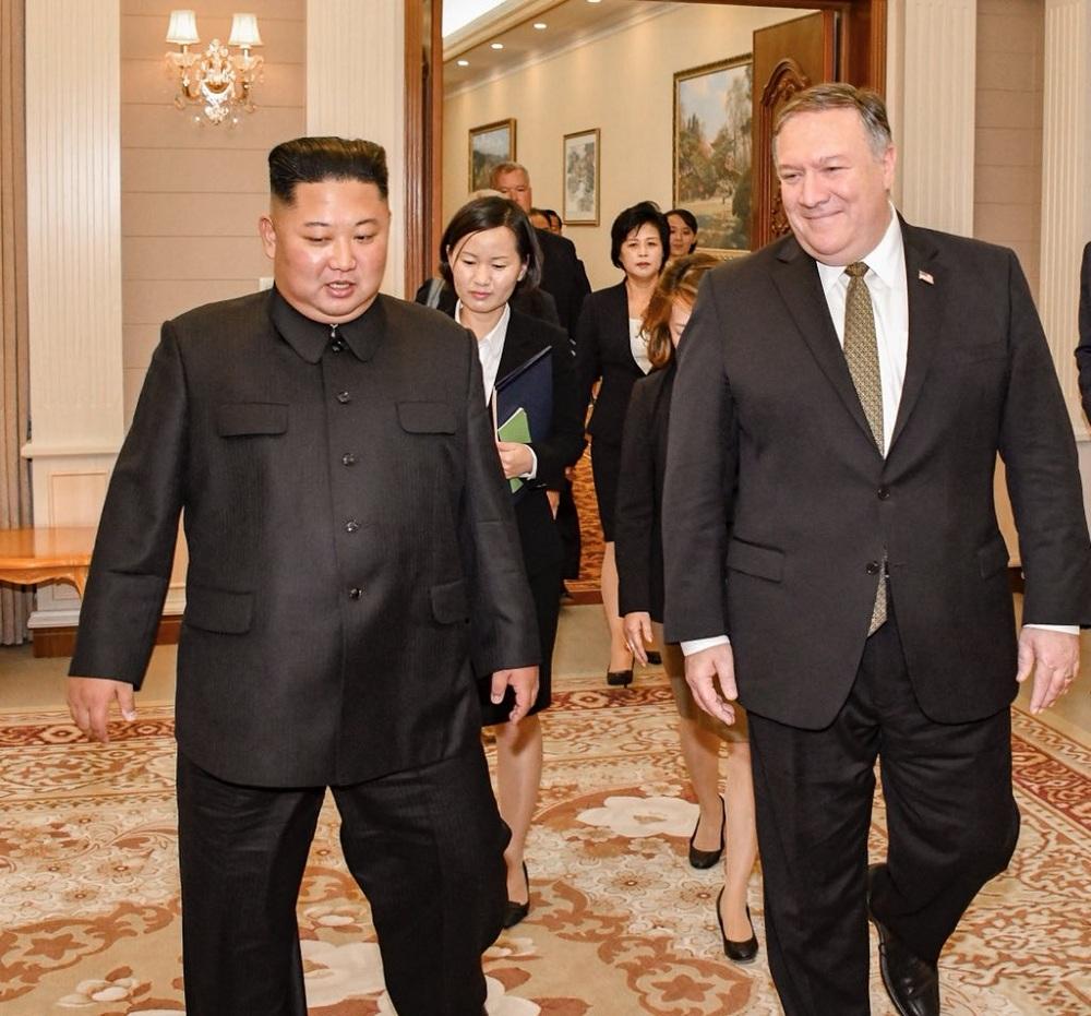 بومبيو ملتقيا زعيم كوريا الشمالية