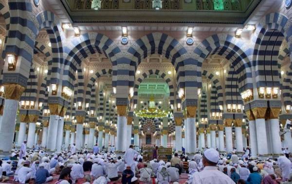 تطبيق اشتراطات السلامة في منطقة الاعتكاف بالمسجد النبوي