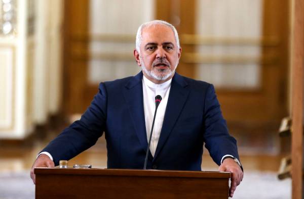 Iran's Foreign Minister Mohammad Javad Zarif gives a joint press conference with his German counterpart (unseen) in the capital Tehran on June 10, 2019. / AFP / ATTA KENARE 