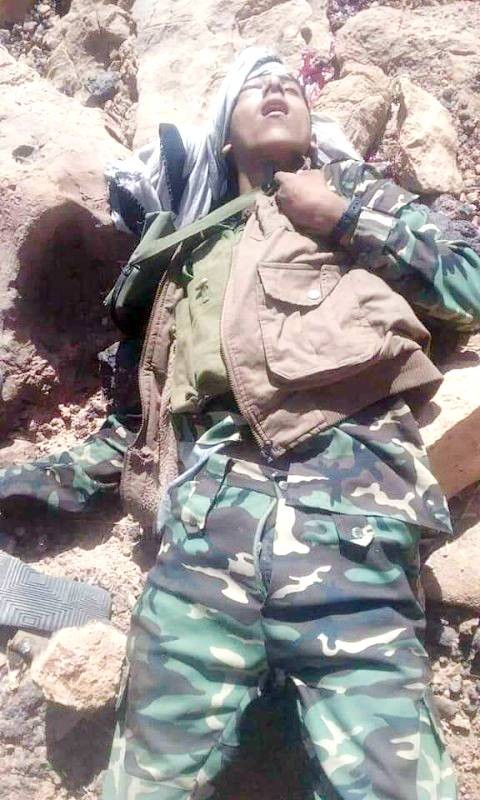 



مسلح حوثي سقط قتيلا في مواجهات جبهة نهم أمس. (إعلام الجيش اليمني)