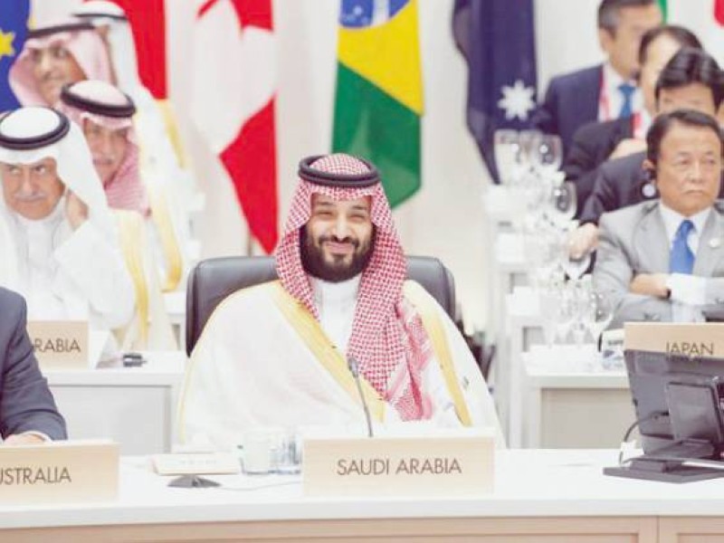 الأمير محمد بن سلمان خلال مشاركته في قمة العشرين أخيراً.