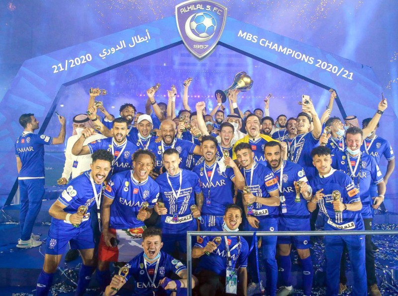 



احتفالية فريق الهلال بالدوري. (المركز الإعلامي)