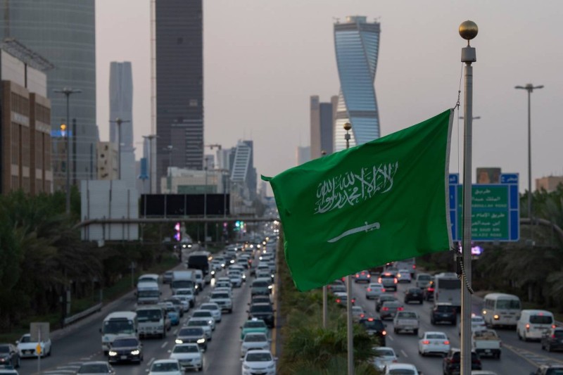 الرياض تتوشح بأعلام المملكة في اليوم الوطني الـ91 (واس)