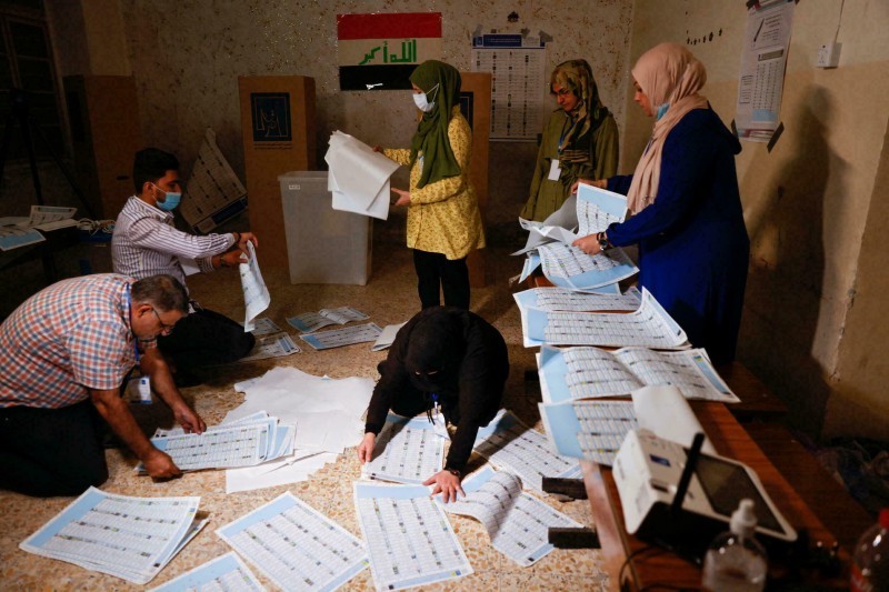 من الانتخابات العراقية الأخيرة .
