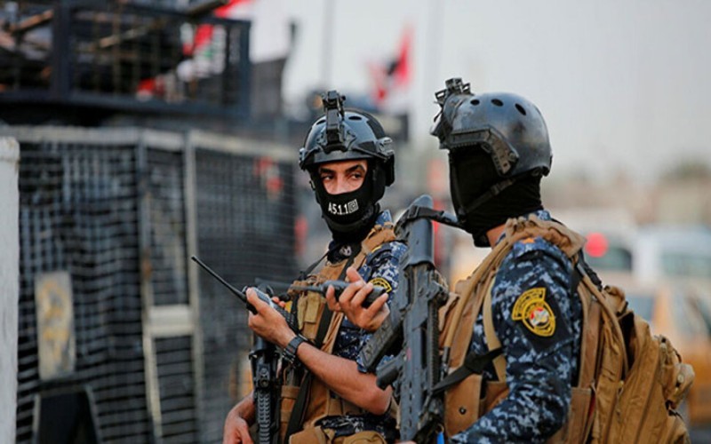 قوات الأمن العراقية أثناء القيام بعمليات أمنية.