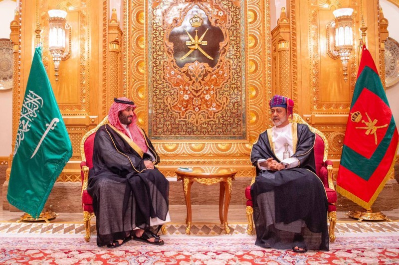 جلسة محادثات ثنائية بين ولي العهد الأمير محمد بن سلمان وسلطان عمان (واس)
