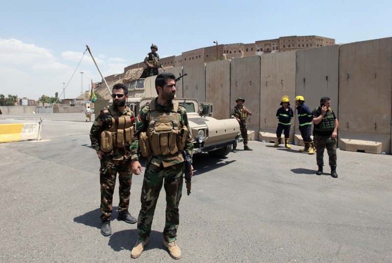 قوات الأمن العراقية أثناء ملاحقة الإرهابيين.