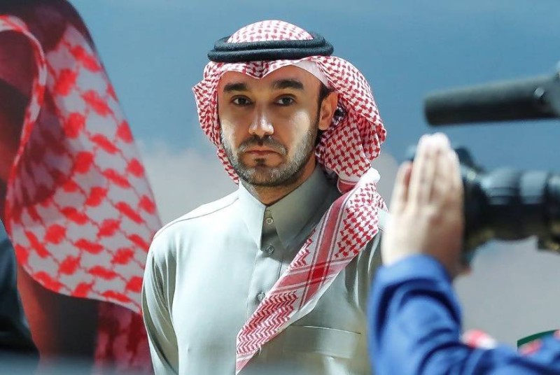 حضور الأمير عبدالعزيز بن تركي الفيصل في نادي سباقات الخيل قبل بطولة كأس ولي العهد (نادي سباقات الخيل)