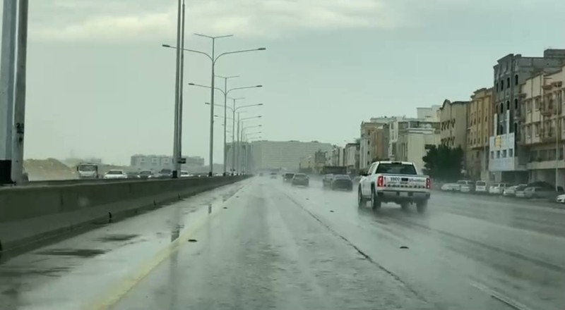 أمطار الخبر. (تصوير: محمد الشهراني)