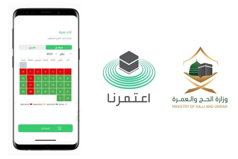ازدحام حجوزات تصاريح العمرة في تطبيق اعتمرنا الأسبوع الحالي