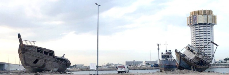 



قوارب متروكة بالقرب من ميناء جدة الإسلامي.  (أمانة جدة)