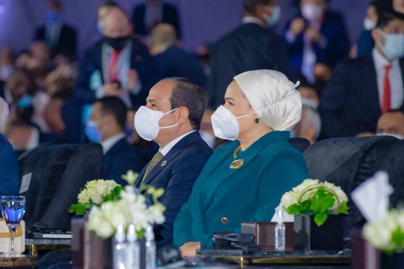 الرئيس المصري عبدالفتاح السيسي لدى رعايته انطلاق منتدى شباب العالم في شرم الشيخ (واس)