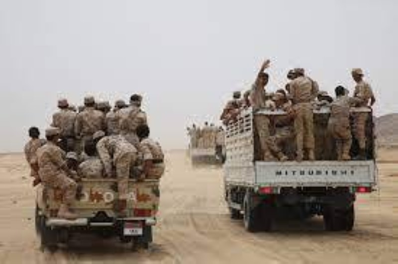 قوات يمنية تتقدم جنوب مأرب. 