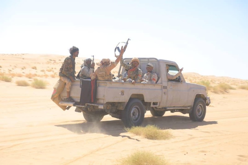 الجيش يطارد مليشيا الحوثي الانقلابية.