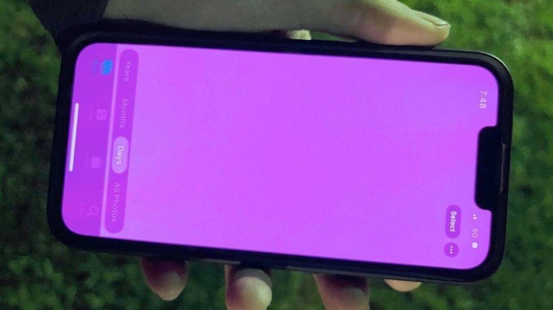 الشاشة الوردية على أجهزة الآيفون