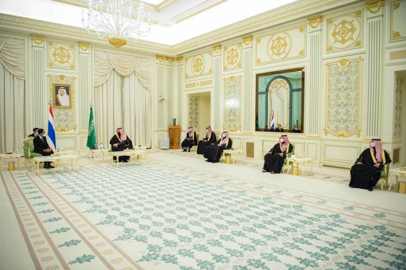 جلسة مباحثات رسمية بين ولي العهد الأمير محمد بن سلمان ورئيس وزراء تايلند (واس)