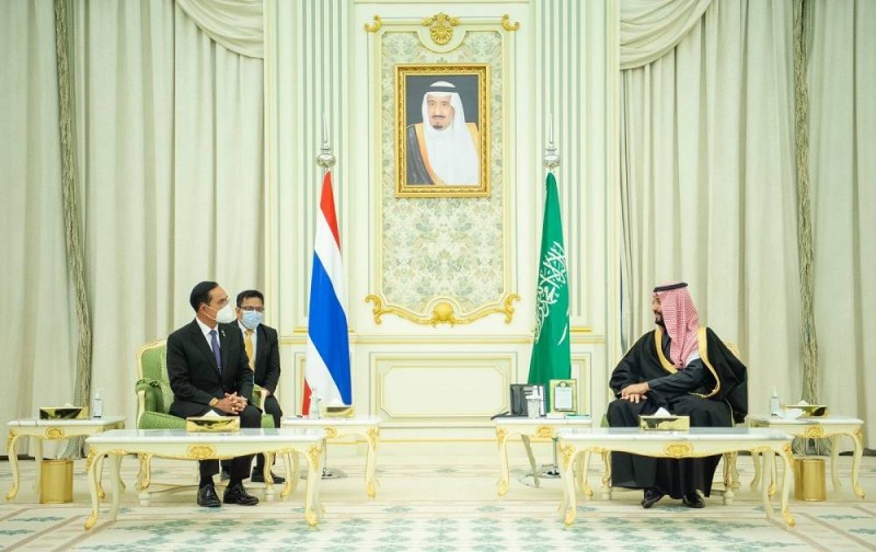 جلسة مباحثات رسمية بين ولي العهد الأمير محمد بن سلمان ورئيس وزراء تايلند (واس)
