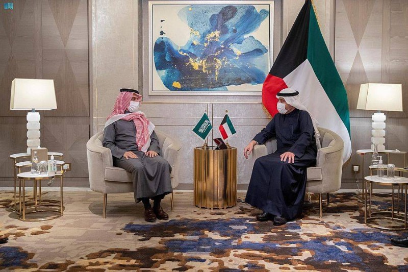 وزير الخارجية السعودي ونظيره الكويتي في الاجتماع الثنائي (واس)