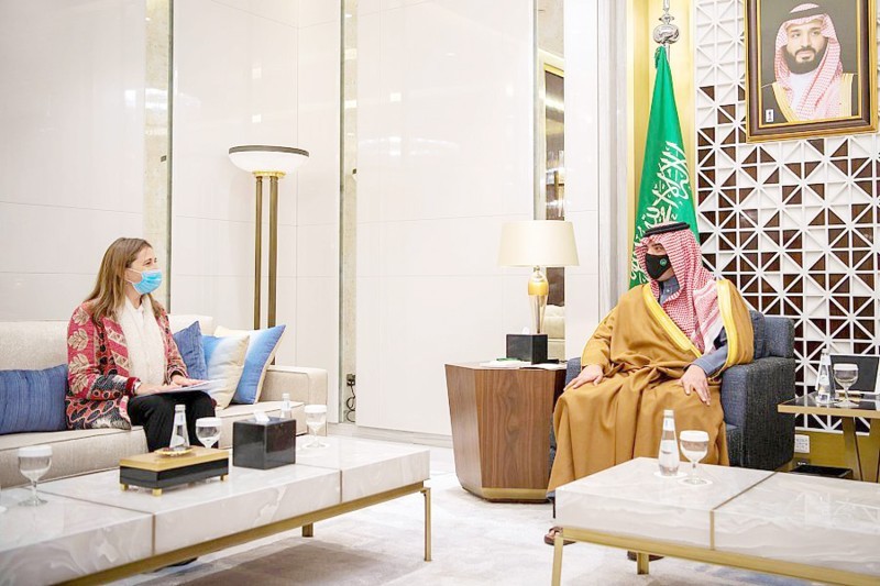 



الأمير عبدالعزيز بن سعود يستقبل المنسقة المقيمة للأمم المتحدة في المملكة.