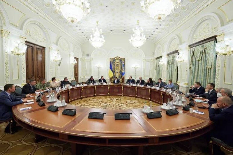 اجتماع مجلس الأمن القومي والدفاع الأوكراني.