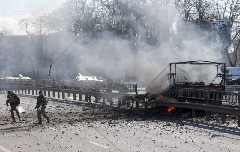 جانب من الأضرار التي خلفتها الهجمات الروسية على أوكرانيا