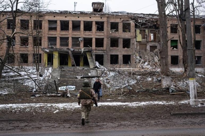 هجوم صاروخي روسي استهدف مدرسة ثانوية في فاسيلكيف.