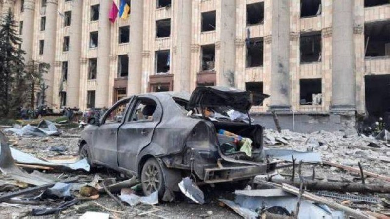 آثار الدمار في مدن أوكرانيا.