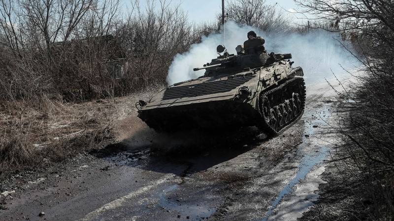 دبابة روسية في دونباس