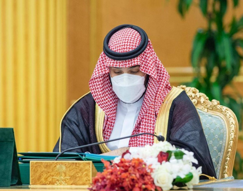 ولي العهد الأمير محمد بن سلمان في جلسة مجلس الوزراء اليوم