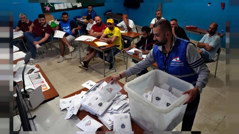 فرز الاصوات في الانتخابات اللبنانية