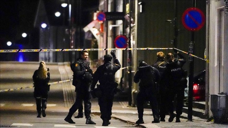 الشرطة النرويجية في موقع الحادثة.