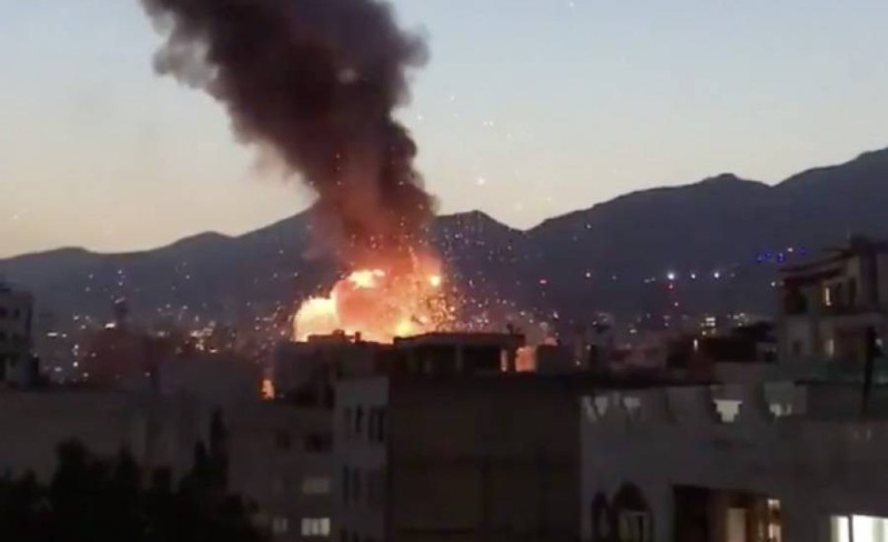 انفجارات في أحد مواقع الحرس الثوري في طهران أمس