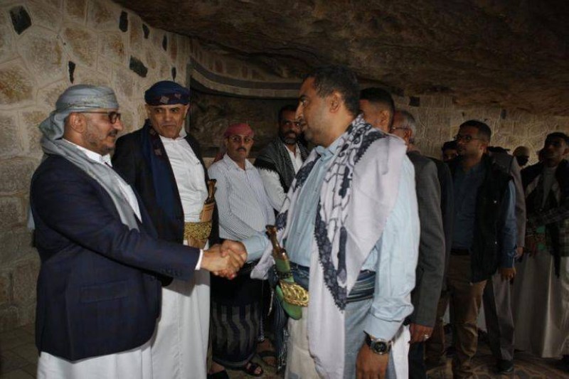 نائب رئيس مجلس القيادة الرئاسي طارق صالح خلال زيارته تعز.