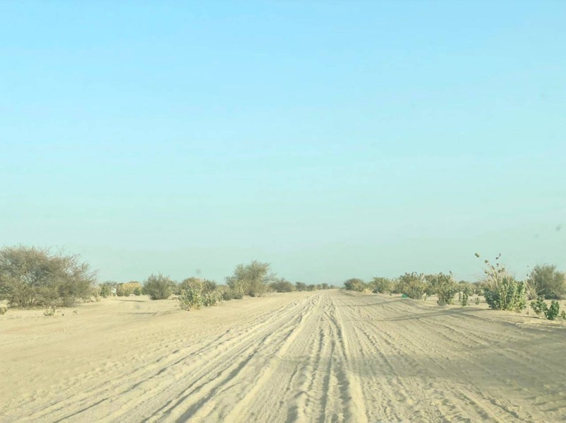 



الطريق المتوقف يخدم طلاب وطالبات الجامعة سكان القرى، وسالكي طريق الرياض السريع.