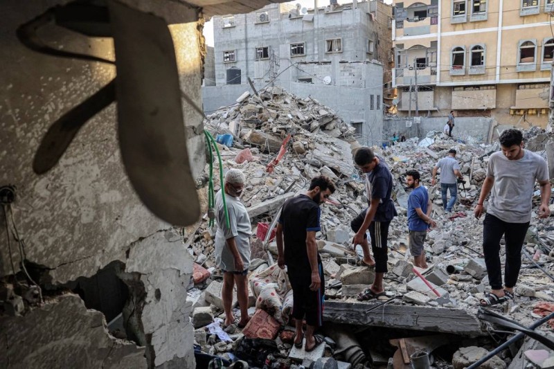 منازل دمرها القصف الإسرائيلي على غزة