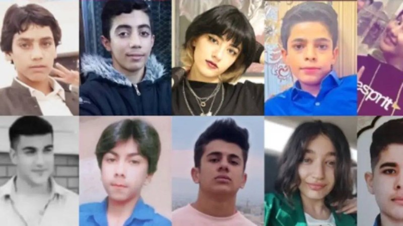  أطفال ضحايا القمع الإيراني. 