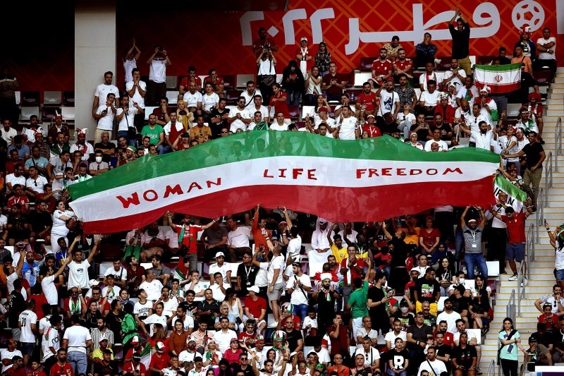 اجتجاجات مناهضة لإيران في كأس العالم