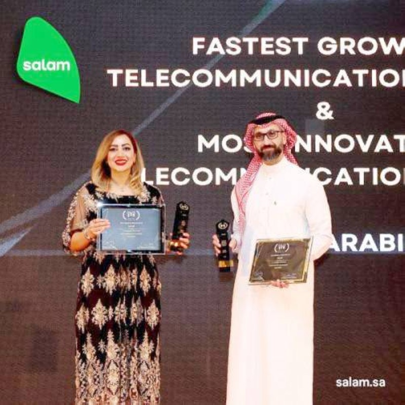 



شركة سلام خلال تتويجها بجائزة أكثر علامة تجارية ابتكاراً في قطاع الاتصالات.
