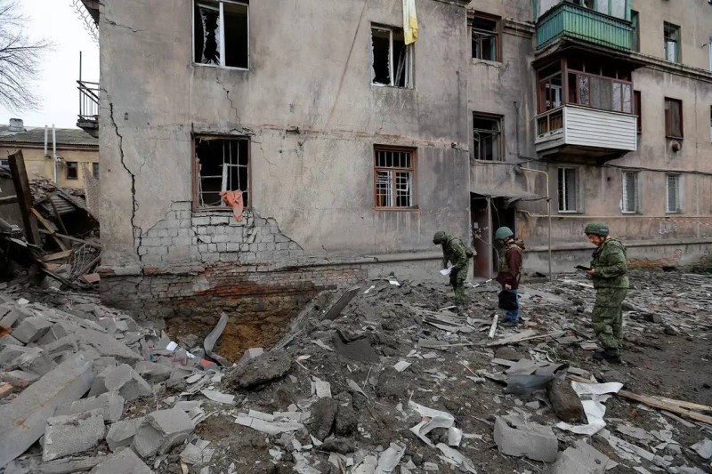 آثار القصف الروسي على أوكرانيا.
