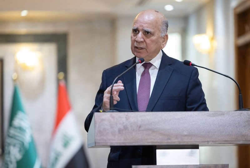 وزير الخارجية العراقي في المؤتمر الصحفي