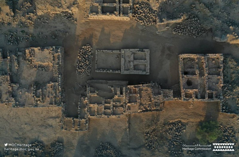 مواقع أثرية مكتشفة في موقع الأخدود بمنطقة نجران