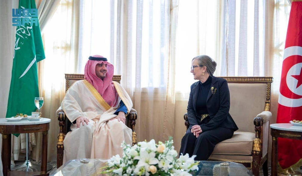 عبدالعزيز بن سعود يلتقي رئيسة الحكومة التونسية