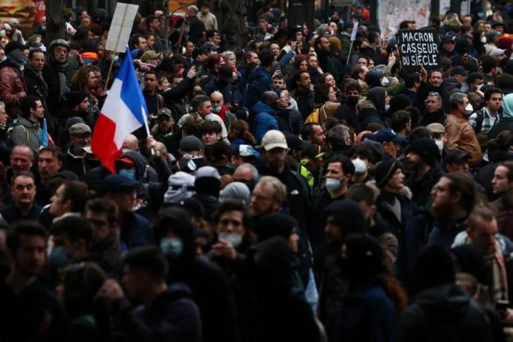 الاحتجاجات في فرنسا.
