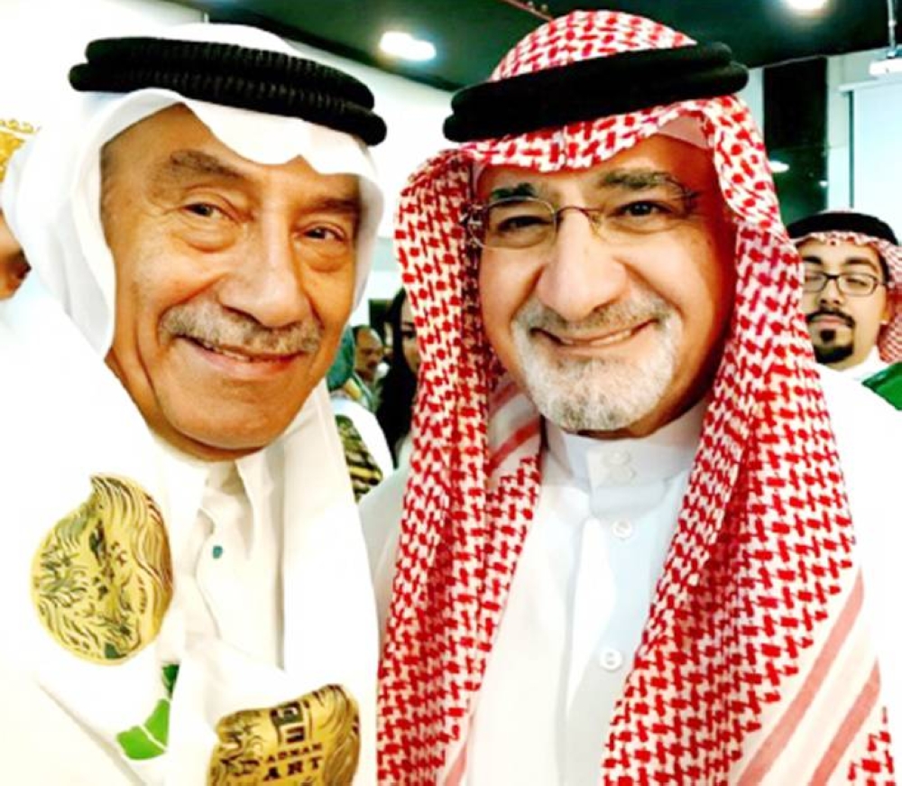عنقاوي مع أمين مدينة جدة صالح التركي يحتفلان باليوم الوطني السعودي 2019.
