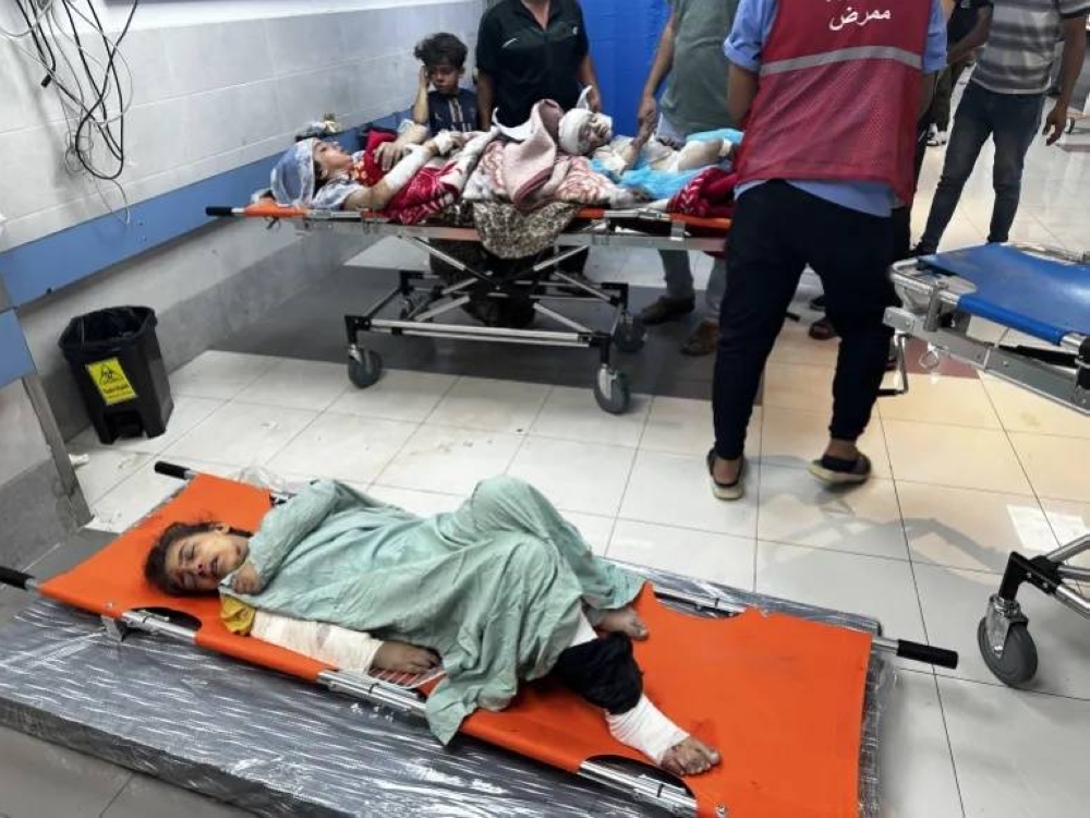 أطفال ضحايا لقصف الإسرائيلي على غزة.