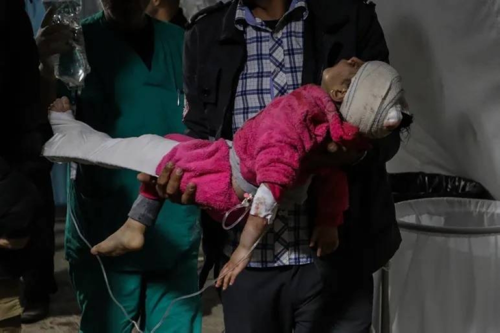 اطفال قصفهم الإحتلاف في مجمع الشفا الطبي
