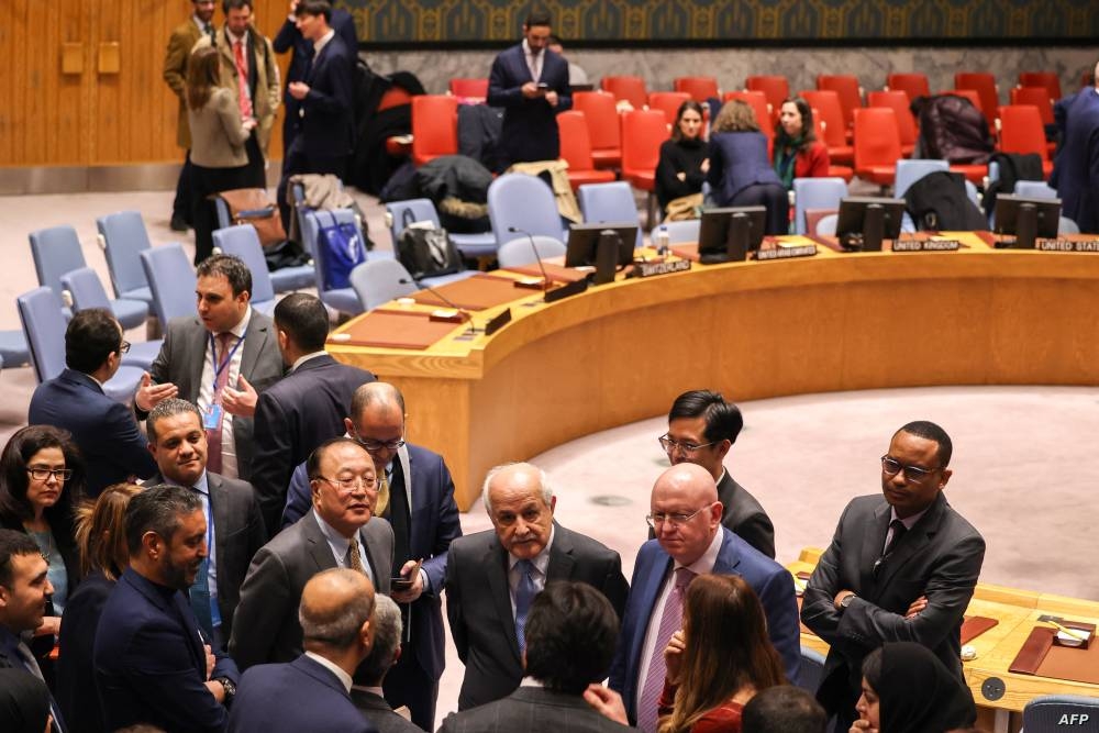 مجلس الأمن الدولي خلال جلسة بشأن الحرب على غزة.