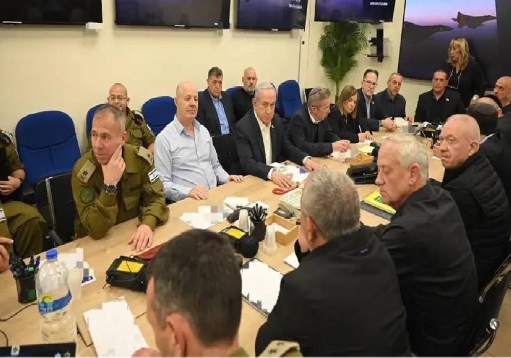 اجتماع لحكومة الحرب في إسرائيل.